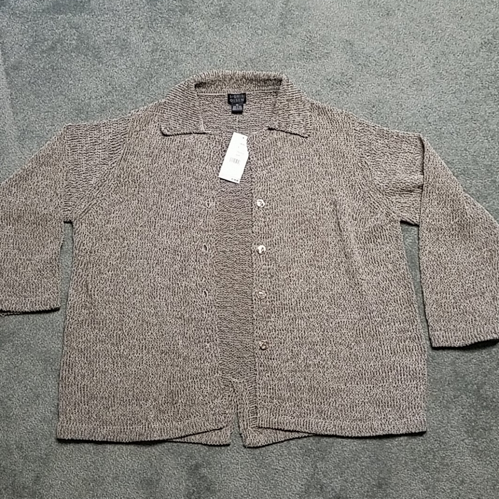 Sigrid Olsen Button Front Knit Cardigan Vintage XL